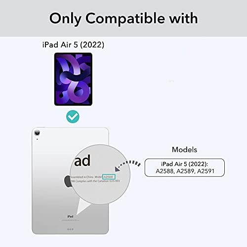 Kompatibilis iPad Air 5. Generációs Esetben 2022 a tolltartó, [Támogatást 2nd Gen Ceruza], iPad 10.9 Inch,