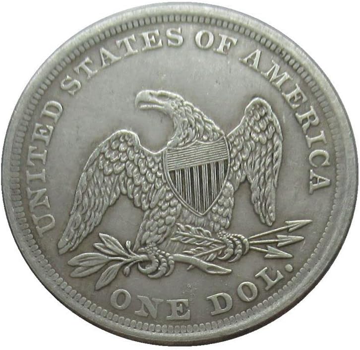 Egyesült ÁLLAMOK 1 dollár Zászló 1864 Ezüst Bevonatú Replika Emlékérme