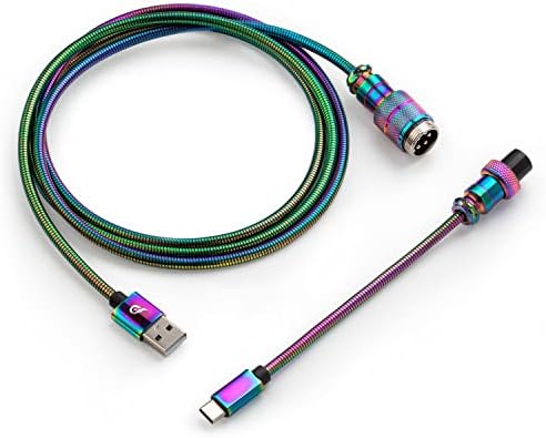 GUNMJO Pro 304-es Rozsdamentes Acélból készült Egyenes USB-C Kábel Gaming Billentyűzet, Mechanikus Billentyűzet
