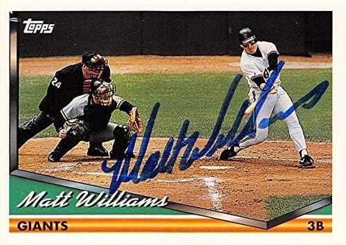 Autogramot Raktár 621763 Matt Williams Dedikált Baseball Kártya - San Francisco Giants 1994 Topps - 550