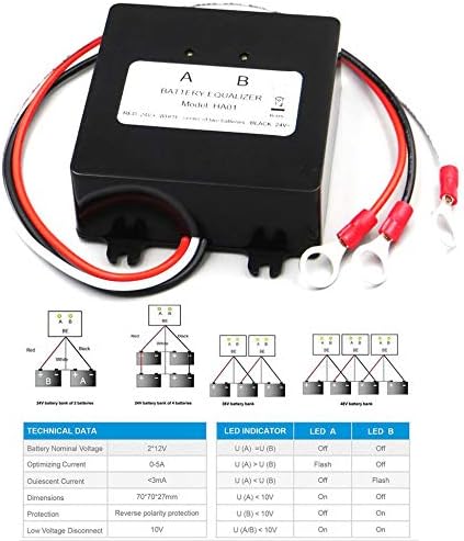 Pockety HA01 Napelemes Akkumulátor, Hangszínszabályzó a 24 v-os Ólom-Sav Akkumulátor Balancer Stabil Akkumulátor