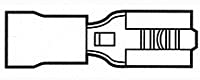 9-160483-5, PIDG Gyorsan húzza ki Terminál 15-22AWG Foszfor Bronz Vörös RCP 21.38 mm Tin Laza (100 Darab)