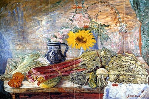 FlekmanArt Virágok, Zöldségek, James Ensor - 6x4 Művészet Freskó, Konyha, Zuhanyzós Fürdő Csempével (48
