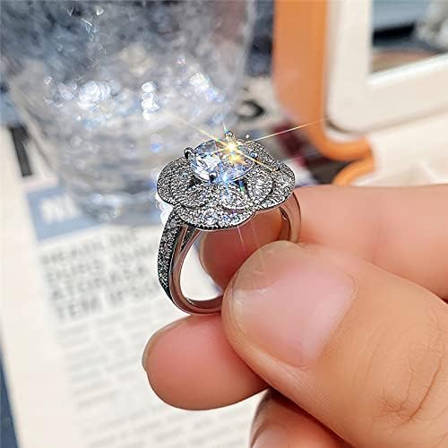 Divat Női Cirkónium-oxid Bling Gyémánt Retro Gyűrű Eljegyzési Gyűrűt Gyűrűk Mérete 4