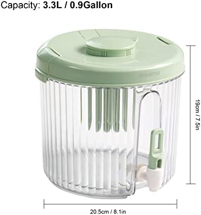 Kcgani Műanyag Hűtőszekrény Ital Adagoló Csapot, 3.3 L/0.9 Liter Víz Jeges Gyümölcslé, Tej, Limonádé,