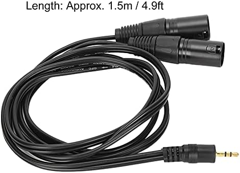 XLR Adapter Kábel, Kettős XLR 3, 5 mm-es Kábel Oxigén Mentes Réz Plug and Play-Jel Világosság Élő Mutatja,