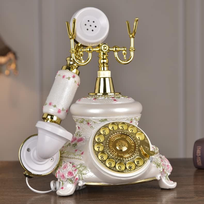 Counyball Retro Telefon Európai Stílusú Vezetékes Rotary Telefonvonal Telefon Asztal Vezetékes Otthoni