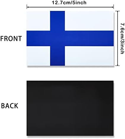 JBCD Finnország a finn Zászló Mágnes Matrica - Autó TEREPJÁRÓ Teherautó (3 Pack, 3x5 Cm)