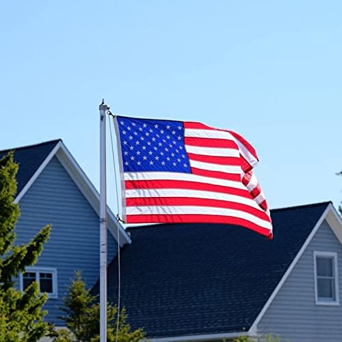 Bradford Amerikai Zászló 2x4 ft Kültéri Készült az USA-ban, Hímzett MINKET USA Zászló Kétoldalas, nagy