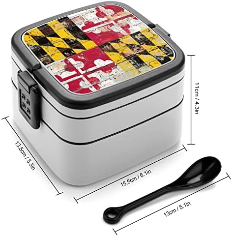 Marylandi Állami Zászlót, a Tégla, Fal Nyomtatási Egy Bento Box Felnőtt Ebéd Tartály Kanalat Iskola/Munka/Piknik