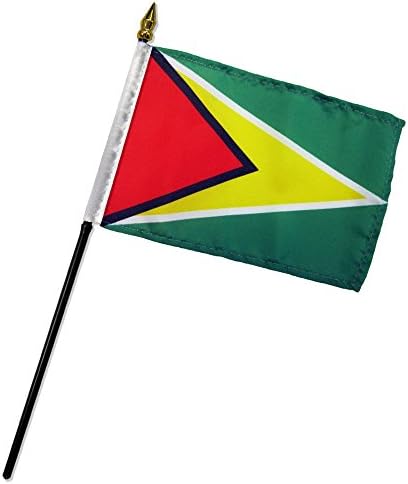 Minőségi Szabvány Zászlók Egy Tucat Guyana Bot, Zászló, 4, 6