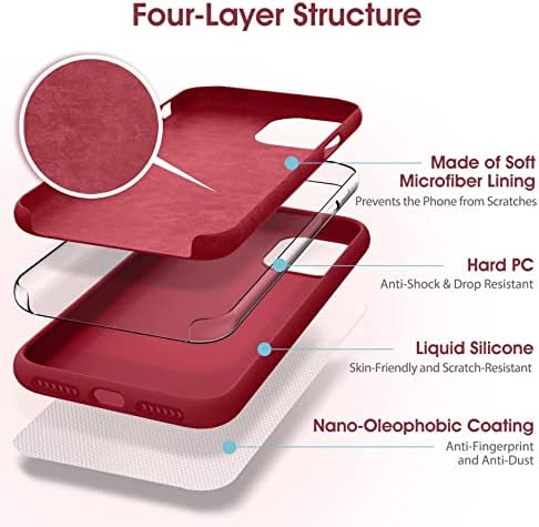 Flyzoo Folyékony Szilikon tok iPhone 11 (6.1), [karcálló, Anti-Ujjlenyomat, Ütésálló] Védő Slim Fit Telefon