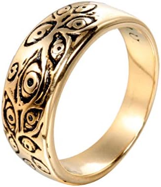 WLPCIV Gótikus Gonosz Szem Gyűrű a Férfiak Rozsdamentes Acél Isten Szeme Gyűrű Régi Fonó Gyűrű stresszoldó