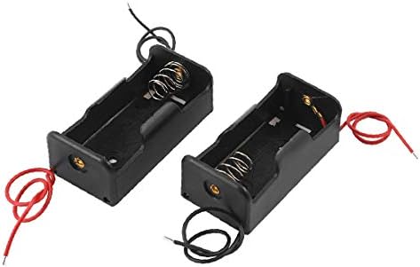 X-mosás ragályos 10 Db Fekete Akkumulátorok Birtokos Eset w 5.5 Drót Vezet 1 x C 1,5 V-os Akkumulátor(Estuche