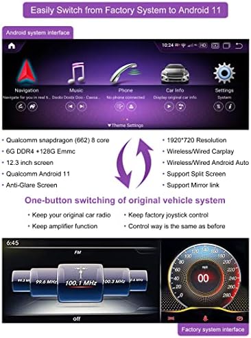 10.25 Hüvelyk autórádió Android 11 Érintőképernyő a Mercedes-Benz A/C-Osztály, W176, a CIA, a GLA, GLC,