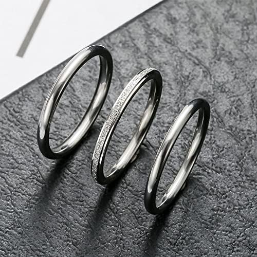 Rozsdamentes acél Gyűrűk Ezüst színű Gyűrű vagy Rose arany Gyűrű, Új, 2 mm-es Titán-acél Gyűrű a nők vagy