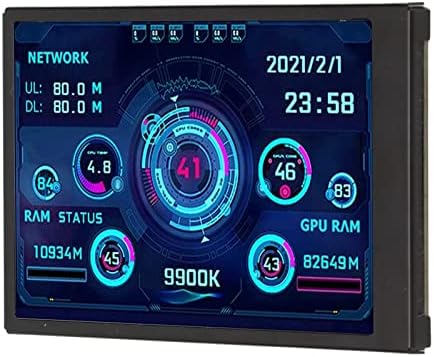Heayzoki Pc Temp Monitor, 3.5 Hüvelykes IPS USB Mini Képernyő CPU, Ram, HDD Adatok Hőmérséklet Kijelző