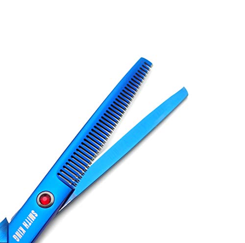 7.0 Inch Szakmai haj vágás ritkító olló szett borotva (Kék)