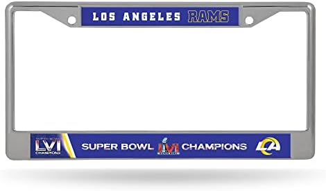 Rico Iparágak NFL 2022 Super Bowl LVI Bajnok Los Angeles Rams Chrome 12 x 6 Autó/Teherautó Keret