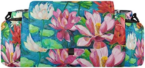 Sinestour Virágos Lotus Virágot, Babakocsit Szervező a pohártartó Univerzális Babakocsi Szervező Táska,