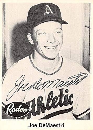 Autogramot Raktár 621564 Joe DeMaestri Dedikált Baseball Kártya - Kansas City Atlétika, 67 1955 Rodeó