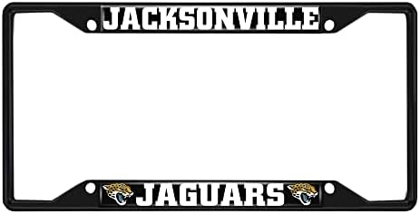 FANMATS 31359 Jacksonville Jaguars Fém Rendszámtábla Keret, Fekete Kivitelben