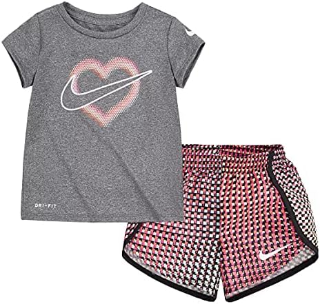Nike kislány' Dri-FIT Pixel T-Ing, Rövidnadrág, 2 darabos Készlet