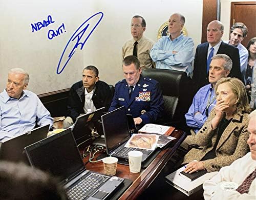 Robert O ' neill Dedikált, Aláírt 11x14 Bin Laden Helyzet Szoba Fotó Insc. Soha ne hagyd Abba SZÖVETSÉG