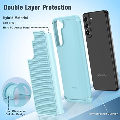 JXVM Samsung Galaxy S21 FE-Ügy: Dual Layer Védő, nagy teherbírású mobiltelefon Borító Ütésálló Masszív,