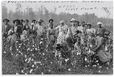 Fehér Szedőket, Fekete Munkások A Pamut Mezők Wall Art Vintage Fekete Amerikai Fotók Vászon, Poszterek,