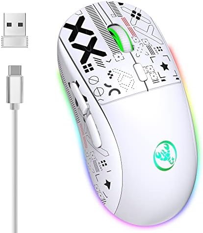 HXMJ Bluetooth Egér Multi-Eszköz,Újratölthető, Vezeték nélküli Gaming Egerek,3 Mód (BT5.0,BT3.0 USB 2,4