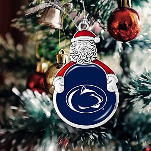 A Szív Vállalkozások Penn State Mikulás a Csapat Logó Ezüst Fém Karácsonyi Dísz, Ajándék Fa Dekoráció