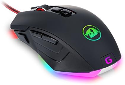 Redragon M715-RGB Gaming Mouse LED Háttérvilágítású Vezetékes MMO, Ergonomikus Nagy Pontosságú Programozható
