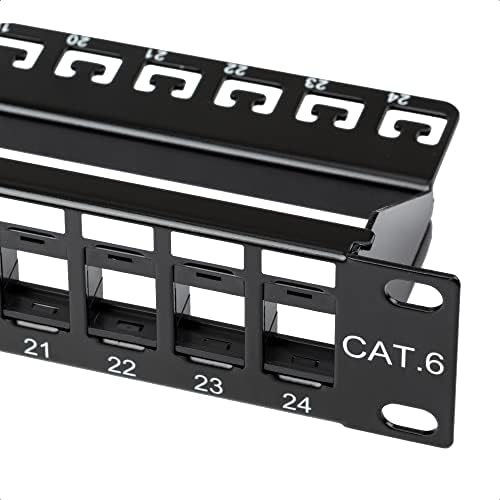 Kábel Számít 1 Csomag állványba szerelhető vagy Falra Szerelhető 24 Port Keystone Patch Panel (Üres Patch