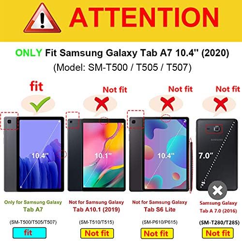 UUcovers Samsung Galaxy Tab A7 10.4 hüvelyk 2020 Esetében Modell SM-T500/T505/T507 a tolltartó Állni Zsebében