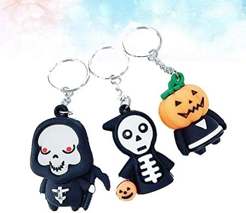 ABOOFAN 3pcs Halloween Keychains Pumpkin Dekoráció Lóg Keyrings a Kulcs, Táska, Telefon Száma (1, 2, 3