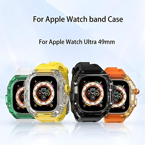 HEPUP Apple Nézni Ultra 49mm Esetben zenekar Sorozat 8 7 6 5 4 SE Band Karkötő Heveder Watchband MOD Készlet