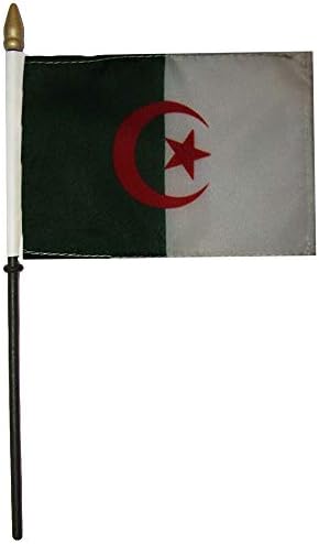 Miami Nagykereskedelmi Algéria 4x6 Zászló Asztalt terített Asztal Fa Bot Személyzet (Nem Alap)