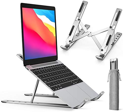 ivoler Laptop Állvány, Laptop Tartót Kelő Számítógép, Tablet Állvány, 6 Szög Állítható Alumínium, Ergonomikus,