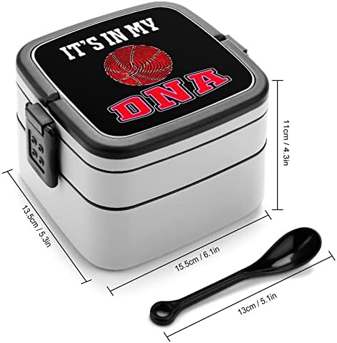 A kosárlabda A DNS-Vicces Egy Bento Box Ebéd Tartály Kanál Utazási Munka Piknik