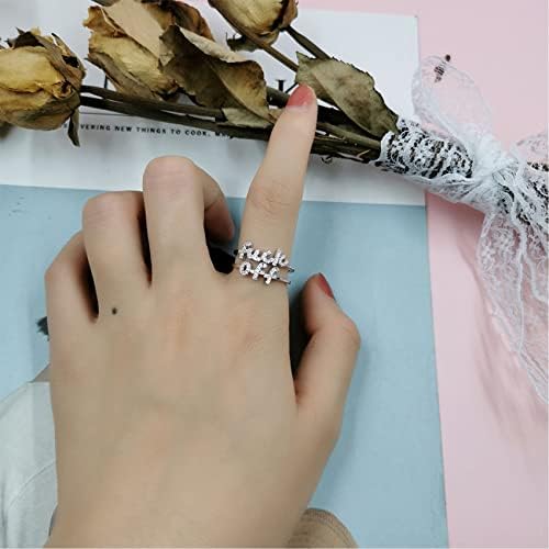 MOROTOLE Nők Nyilatkozat Leveleket Személyre szabott Gyűrű 18K Aranyozott Nyitva Gyűrűk Hipoallergén Cirkónia