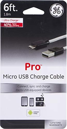 GE Pro 6ft. Micro USB Töltő Kábel Ultra Díj, 36598
