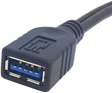 CY USB 3.0 Női Dual USB Férfi Extra Teljesítmény Adatok Y Hosszabbító Kábel 2,5 Mobil Merevlemez, Fekete