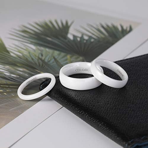 SOMEN VOLFRÁM 2mm 4mm 6mm Fekete/Fehér Kerámia Gyűrű a Férfiak a Nők Comfort Fit Eljegyzés Esküvői Zenekar