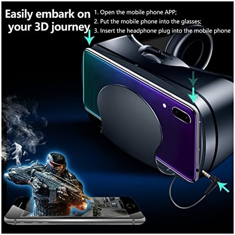 3D-s Sisak Virtuális Valóság VR Szemüveggel 5 7 Hüvelykes Okostelefon 3D Szemüveg Támogatás 0-800 Rövidlátás