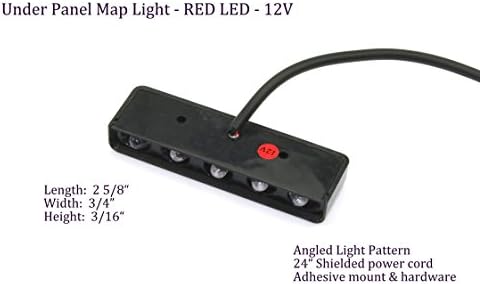 LED Térkép, Fény - Nagy Teljesítmény - 5 LED - Piros LED Alatt Panel Footwell Fény