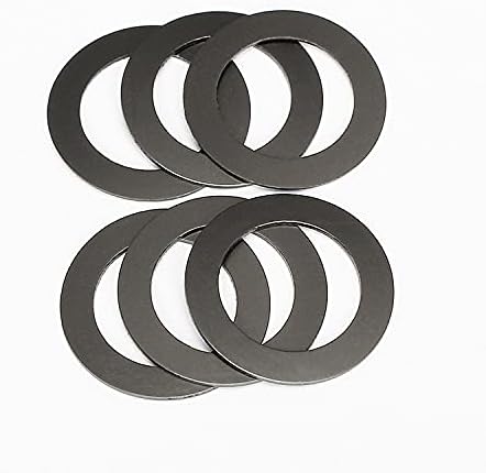 63pcs 8.3 mm-es külső átmérőjű alátét tömítés fekete grafit nylon műanyag alátét gyűrű kör ultra-vékony,
