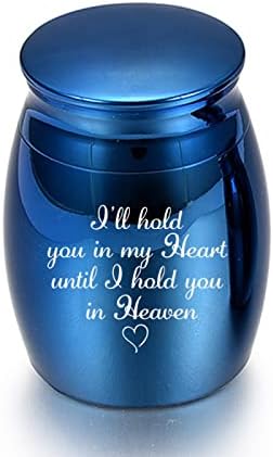 Én Mindig a Szívemben Hamu Emlékmű Urna Alumínium Mini Temetés Emlékmű Doboz,Kék,30 * 40mm