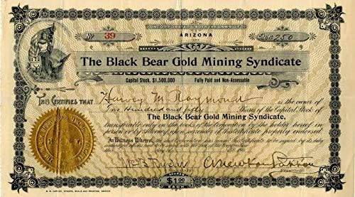 Fekete Medve Aranybányászat Szindikátus - Raktáron Bizonyítvány
