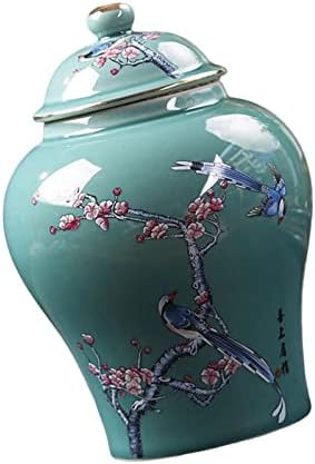 DEPILA Ősi Kínai Stílusú Kerámia Gyömbér Jar, Virág Váza Tároló Konténer Retro Asztal Dekoráció, Dekorációs